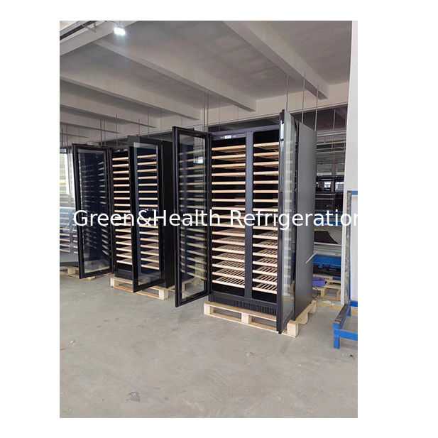 ETL Certificate Black Multi-Layer Beech Wood Shelf Wine Storage Showcases High-Quality Coolers