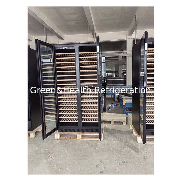 Dual-Zone Temperature Wine Cooler with Beech Wood Shelving and 316 Bottle Capacity for Commercial Use
