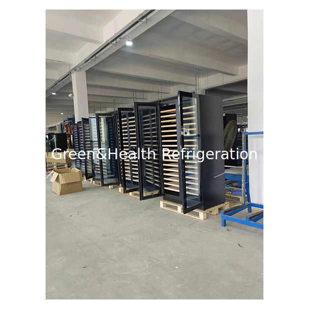 Dual-Zone Temperature Wine Cooler with Beech Wood Shelving and 316 Bottle Capacity for Commercial Use