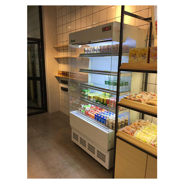 Commercial Small Storage Display Open Type Chiller Air Curtain Cabinet In Convenience Stores / Small Shops