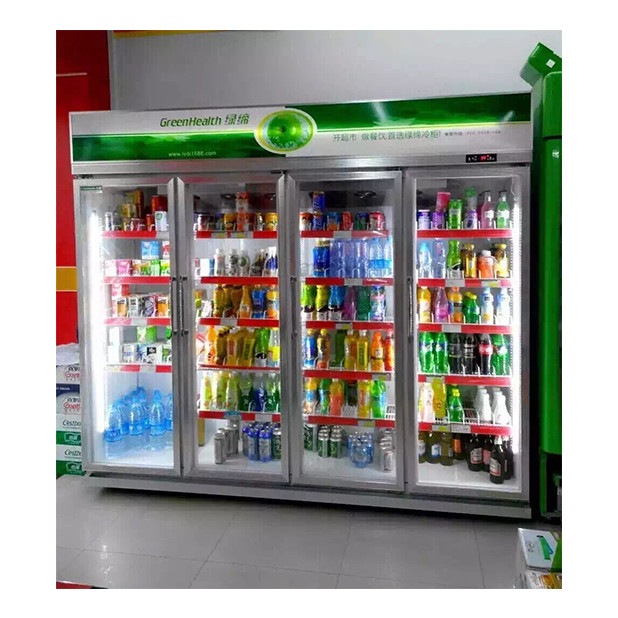 Commercial Supermarket / Store Three Glass Doors Economy Refrigerator Display Freezer