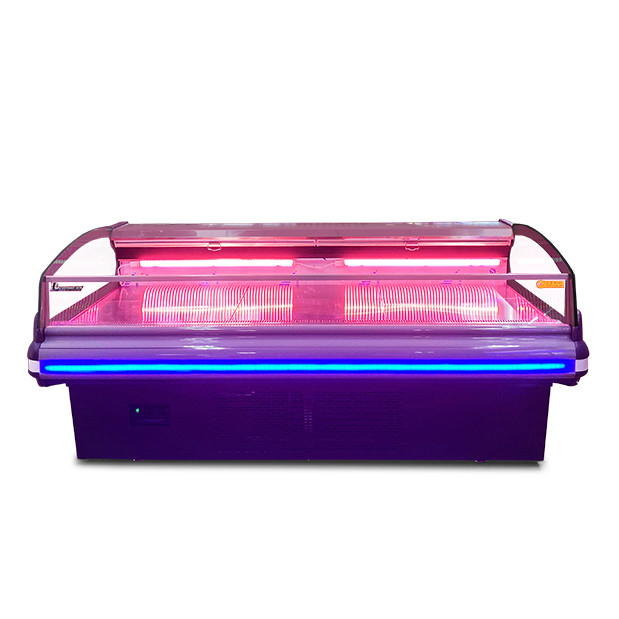 Supermarket / Meat Shop / Market European Style Open Lid Fresh Meat Storage Display Refrigerator