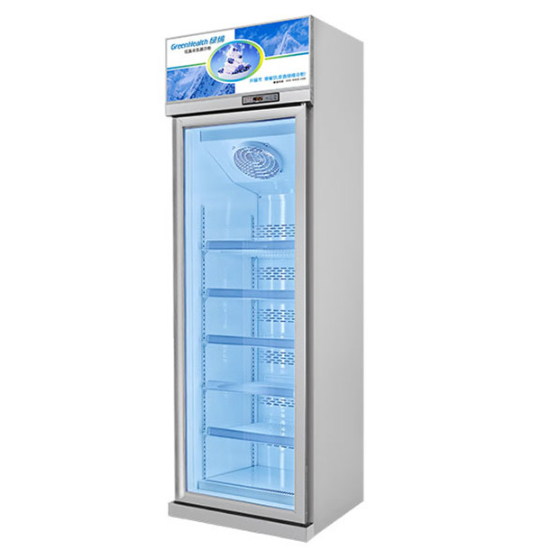 Upside Unit Single Glass Door Multiple Shelves Luxury Frozen Storage Frozen Display Freezer