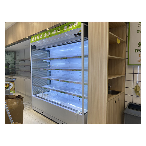 Supermarket/Convenience Store Right Angle Open Type Chiller Freezer For Storing Food/Beverages