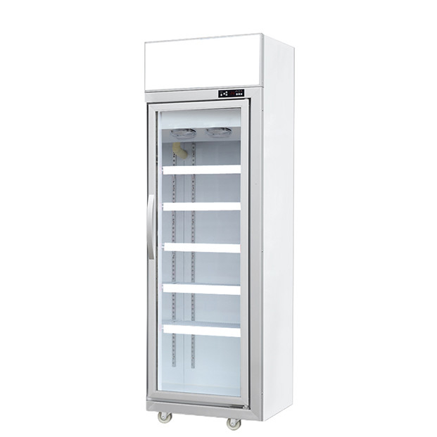 Commercial Supermarket / Store With One Glass Doors Equipped Freezing Display Refrigerators