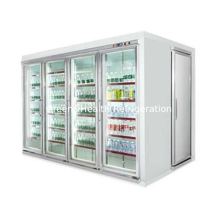 Refrigerated Glass Door Display Chiller / Walk In Refrigerator Cold Room