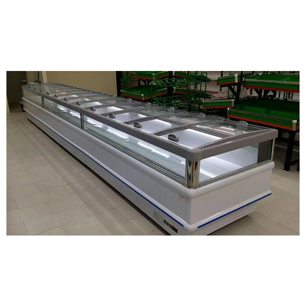 Commercial Horizontal Freezer/Meatball Storage Display Island Cabinet Freezer For Sale