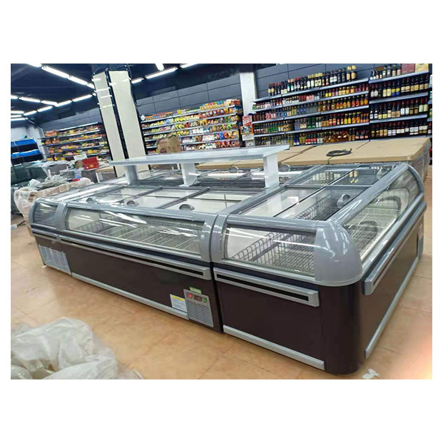Commercial Horizontal Freezer/Meatball Storage Display Island Cabinet Freezer For Sale