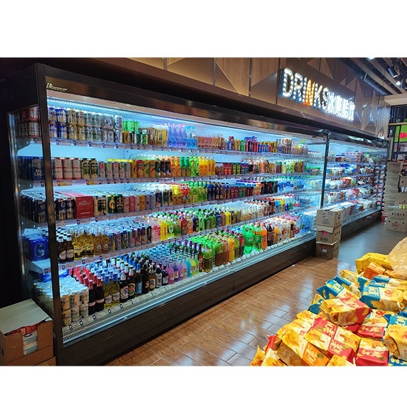 Plug-in Type Vegetable Display Fridge Multideck Display Chiller Commercial Open Case Chiller