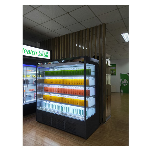 Factory Direct Sales Customized Right Angle Built-In Unit Commercial Supermarket Storage Display Open Freezer
