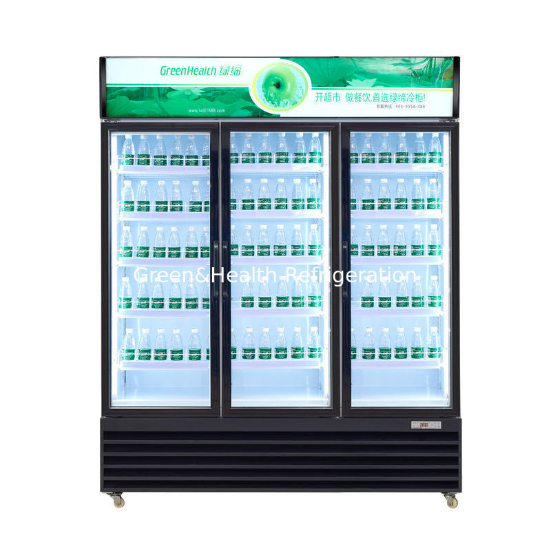 Upright Vertical Ice Cream Glass Door Display Freezer For Frozen Food Energy - Saving