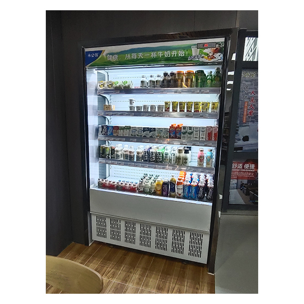 Small Convenience Store Five Layer Shelf Fruit Storage Display Small Open Freezer