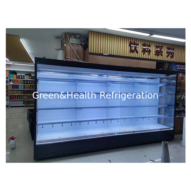 Supermarket/Store Fruit/Vegetable/Beverage Storage Refrigerator Right Angle Open Cabinet Freezer