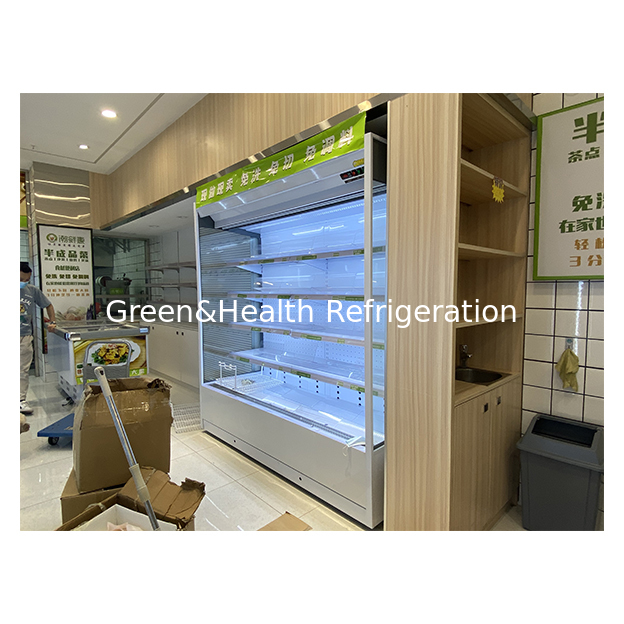 Supermarket/Store Fruit/Vegetable/Beverage Storage Refrigerator Right Angle Open Cabinet Freezer