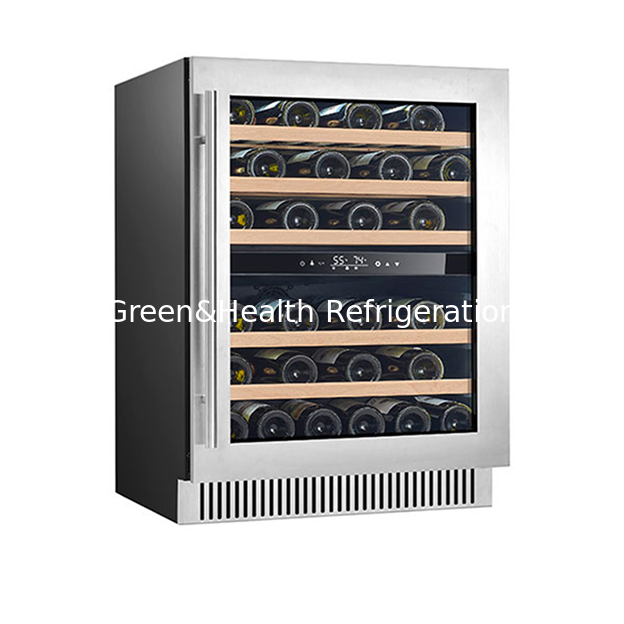 Factory Direct Sales 68 Bottles Oak Laminated Red Wine Refrigerated Display Red Wine Freezer