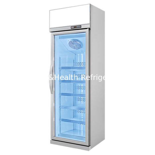 Commercial Glass Door Display Freezer with R290 Refrigerant LED Lighting and Auto Spring Back Door