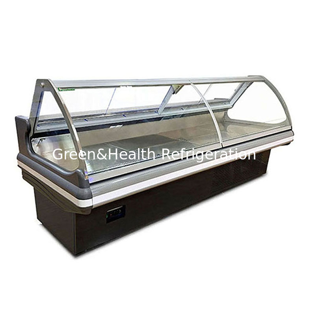European Style Horizontal Supermarket Commercial Flip Top Fresh Meat Storage Display Freezer Freezer