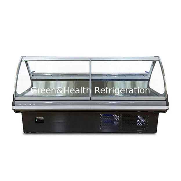 European Style Horizontal Supermarket Commercial Flip Top Fresh Meat Storage Display Freezer Freezer