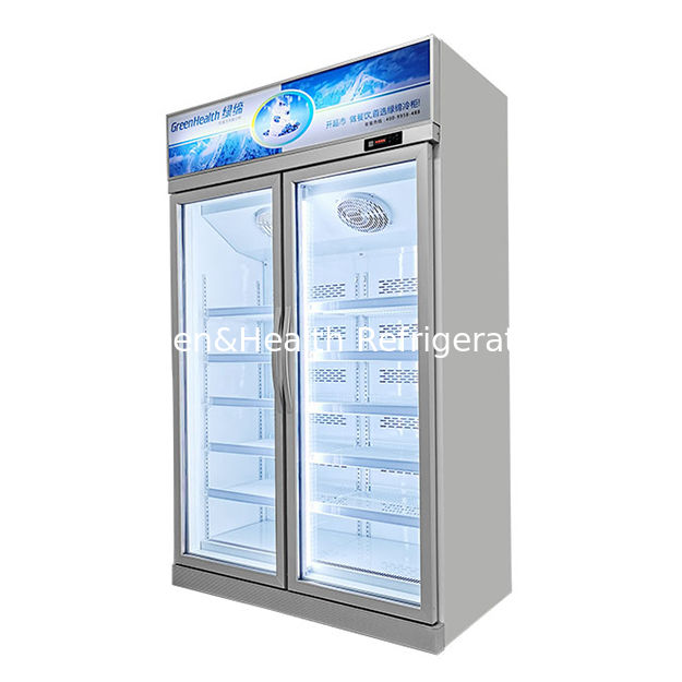 Commercial Glass Door Freezer with R290 Refrigerant Low-e Glass Door and LED Lighting for Frozen Goods Storage