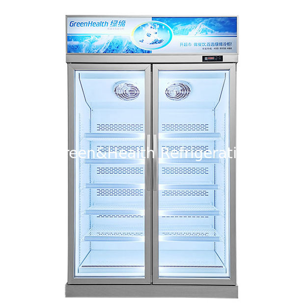 Commercial Glass Door Freezer with R290 Refrigerant Low-e Glass Door and LED Lighting for Frozen Goods Storage