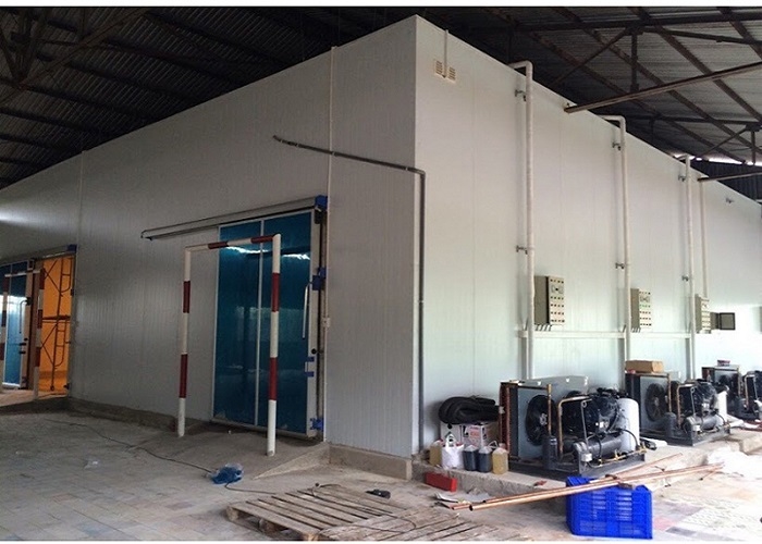 Customized Commercial Walk In Freezer Refrigerated Cold Storage Room For Butcher Meat Processing