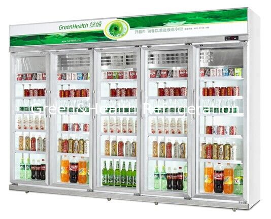 Shop Upright Beverage Display Cooler Automatic Defrost Five Pcs Per Door