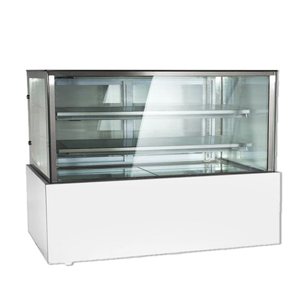 Factory Direct Sales Right Angle Stainless Steel Glass Material Cake Refrigeration Display Freezer
