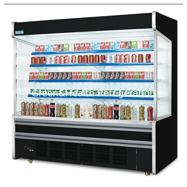 Open Style Refrigerated Display Air Curtain Cabinet With High-Quality Built-In Compressor In The Factory