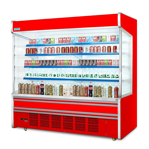 Open Style Refrigerated Display Air Curtain Cabinet With High-Quality Built-In Compressor In The Factory