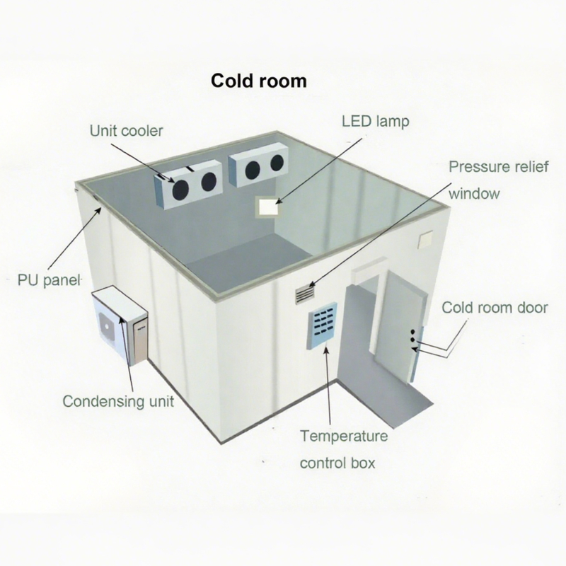 Easy Install Walk-In Cold Storage Room Freezer For Beef And Lamp Cold Room