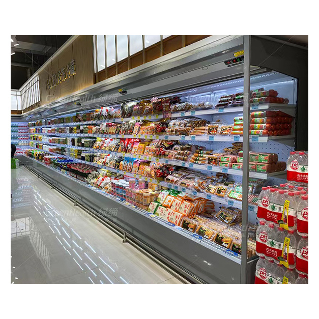 Right Angle Open Type Refrigerators With Multiple Shelves For Sale