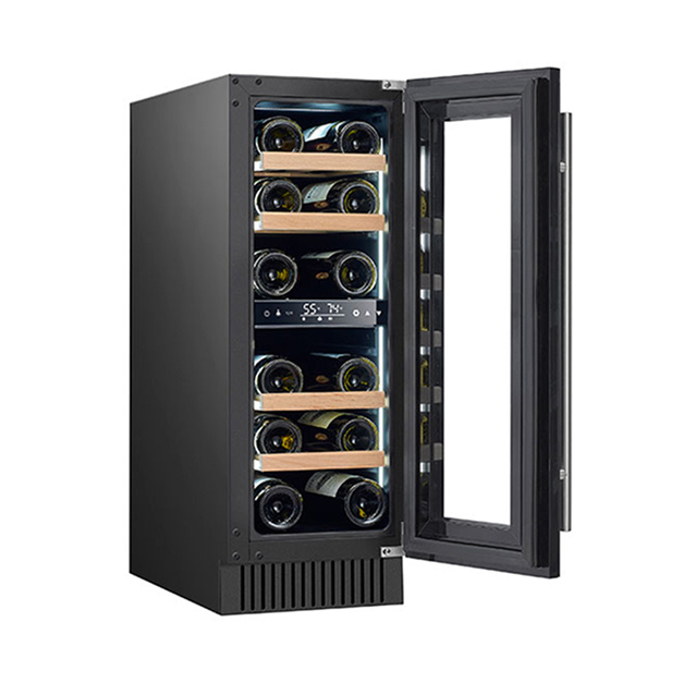 ETL Certificate Vertical Single Door 18 Bottle Red Wine Refrigerated Storage Display Freezer