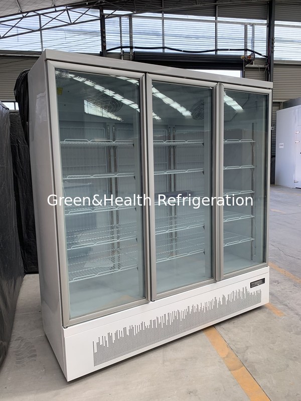 Commercial Upright Fridge 2 Glass Door Reach In Refrigerator Commercial Beverage Cooler