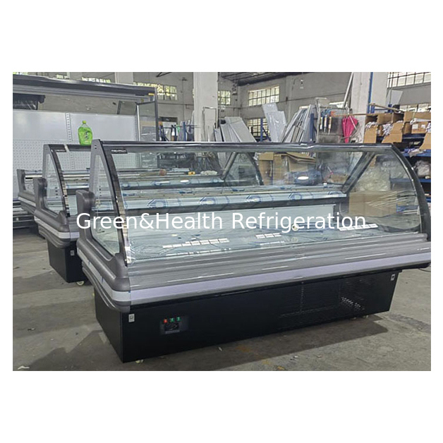 Lift Up Glass Stainless Steel Structure Horizontal Commercial Cooked Food Storage Refrigerated Freezer