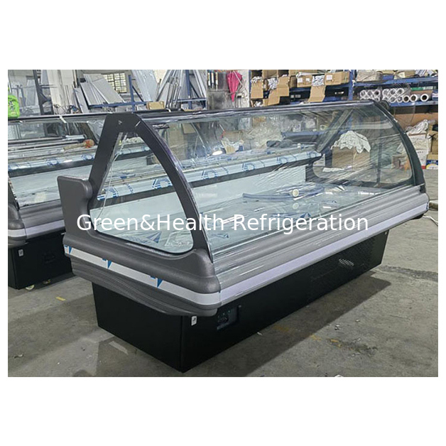 Lift Up Glass Stainless Steel Structure Horizontal Commercial Cooked Food Storage Refrigerated Freezer
