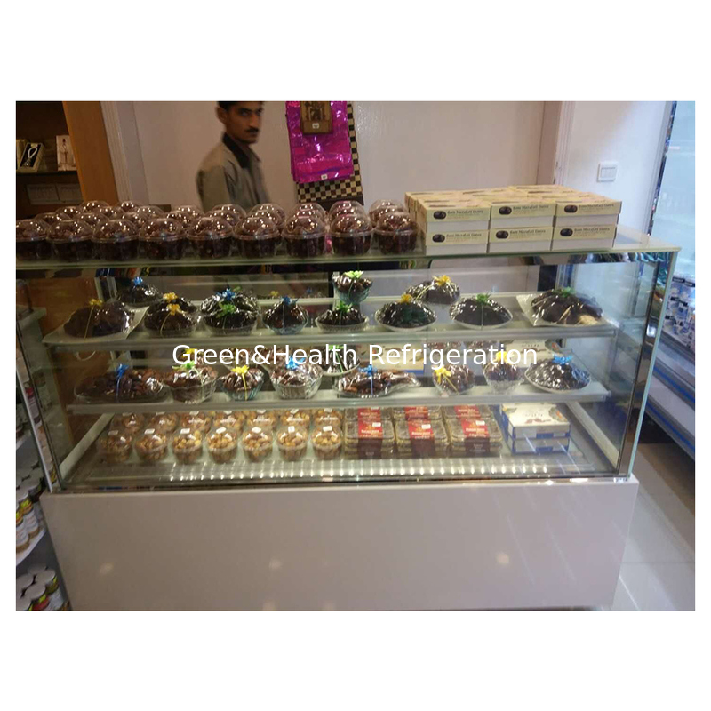Built In Compressor Right Angle Three Layer Cake Refrigerated Storage Display Freezer