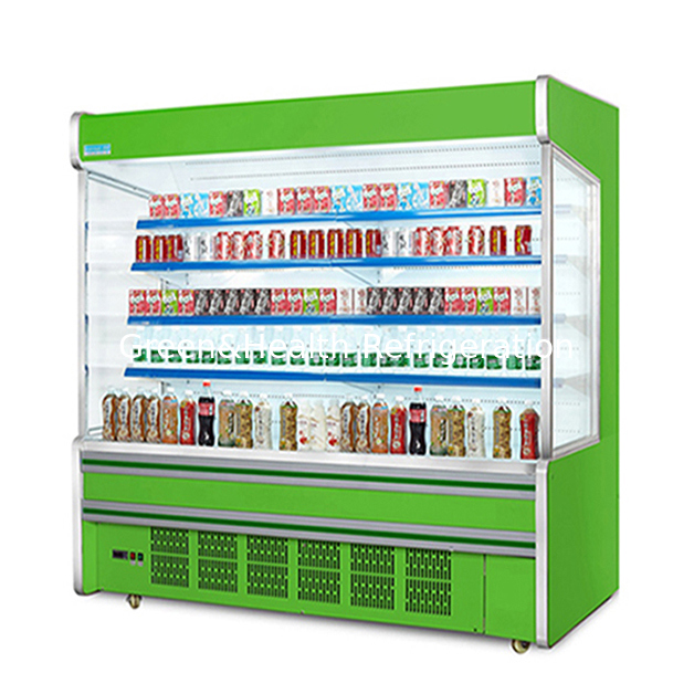 Built In Unit Supermarket/Store Fruit/Vegetable Refrigerated Open Cabinet Freezer