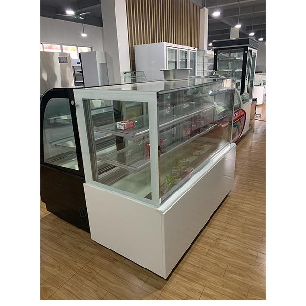 Three-Layer Shelves Cake Display Freezer with Marble Toughened Glass and Digital Thermostat for Cake Shops
