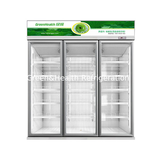 Commercial Beverage Display Freezer with 1154L Capacity Auto Defrost and Fan Cooling for Efficient Beverage Storage