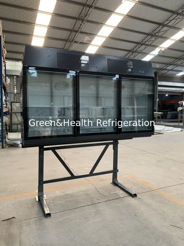 Commercial Combined Display Freezer Top Glass Door & Bottom Island Chest Freezer for Supermarket