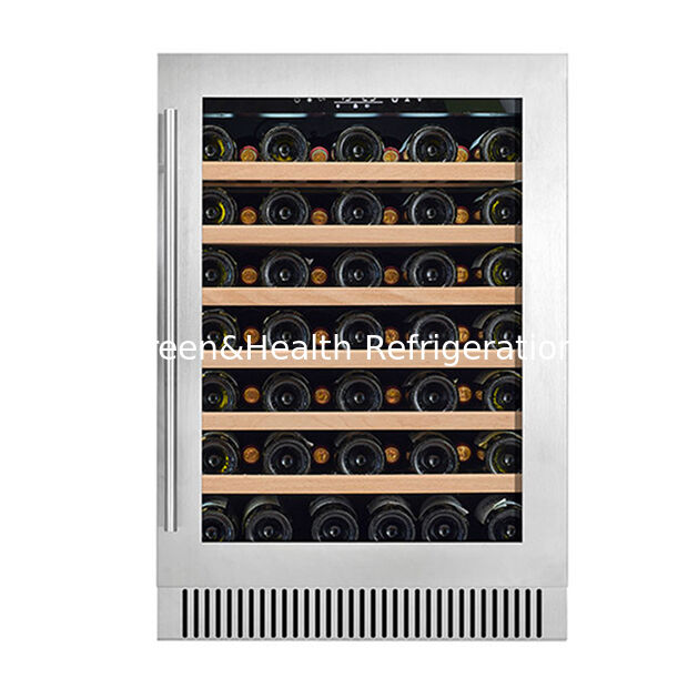 68 Bottle Independent Dual Temperature Two Glass Door Red Wine Refrigerated Storage Display Freezer