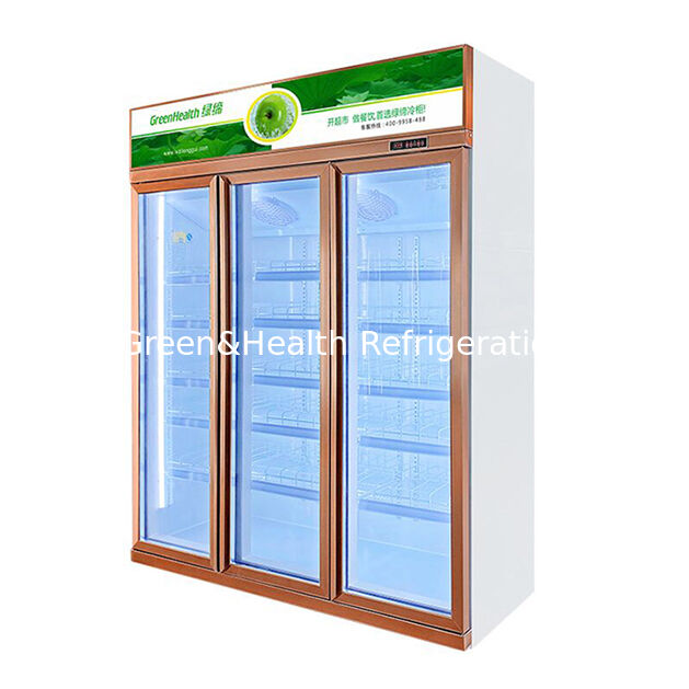 Upward Unit Vertical Store With Two Defogging Glass Doors Beverage Refrigeration Display Freezer