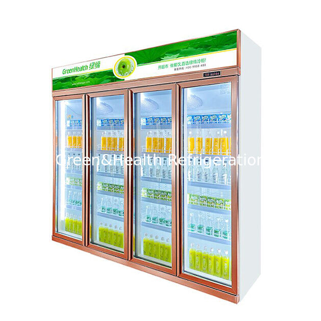Upward Unit Vertical Store With Two Defogging Glass Doors Beverage Refrigeration Display Freezer