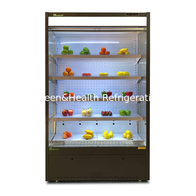 Open Style Display Refrigerator with 2~8°C Temperature Range LED Light and Remote System for Supermarkets