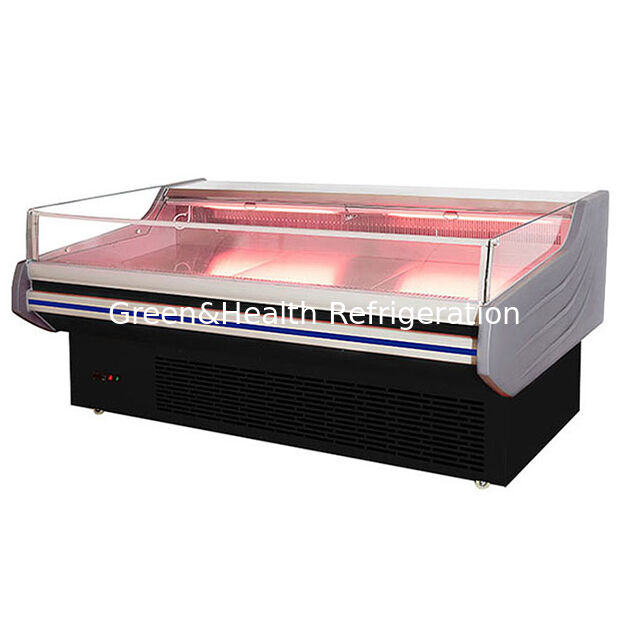 Stainless Steel Meat Display Freezer with Automatic Defrost and LED Light for Fresh Meat Showcase