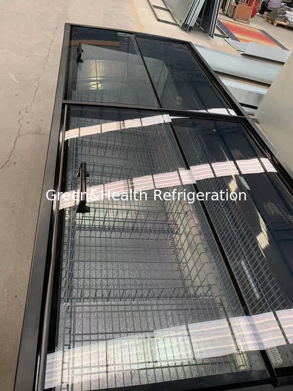 Direct Factory Price Combined Island Display Freezer with Large Glass Windows and Secop compressor