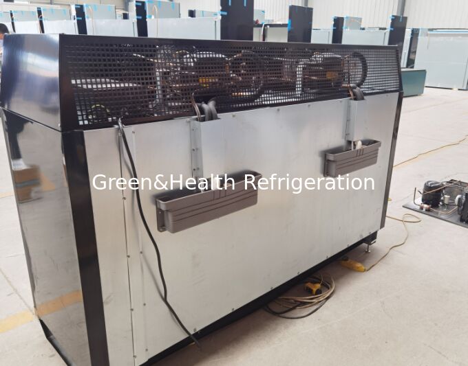 Commercial Combined Display Freezer - Top Glass Door & Bottom Island Freezer for Supermarket