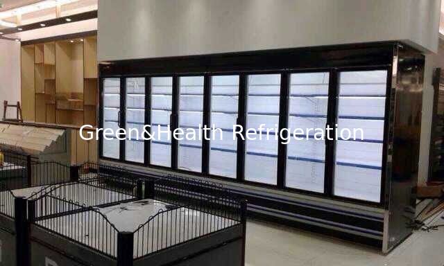 R22 Refrigerator Multideck Open Chiller With Customized Size / Vegetable Display Fridge
