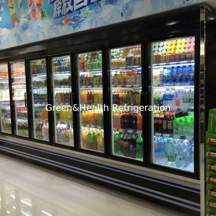R22 Refrigerator Multideck Open Chiller With Customized Size / Vegetable Display Fridge