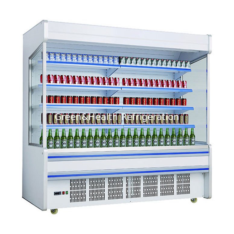 R22 Refrigerator Multideck Open Chiller With Customized Size / Vegetable Display Fridge